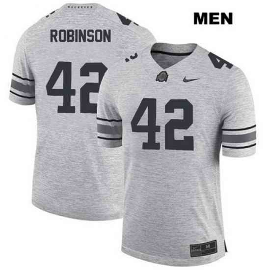 Bradley Robinson Ohio State Buckeyes Stitched Authentic Mens  42 Nike Gray College Football Jersey Jersey